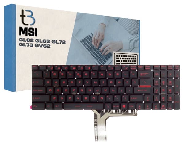 MSI Apache GL62 GL63 GL72 GL73 GV62 RÖTT LED-tangentbord