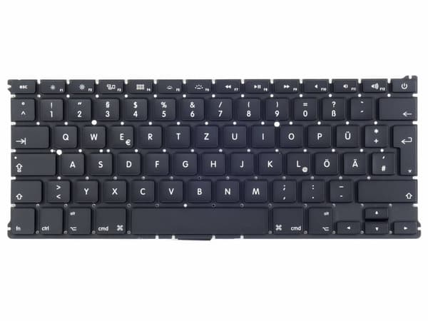 Tradebit - Tastatur for Apple MacBook | Tysk DE QWERTZ | Fuld kompatibilitet | Materialer af høj kvalitet | Model: Air 13 A1369 A1466