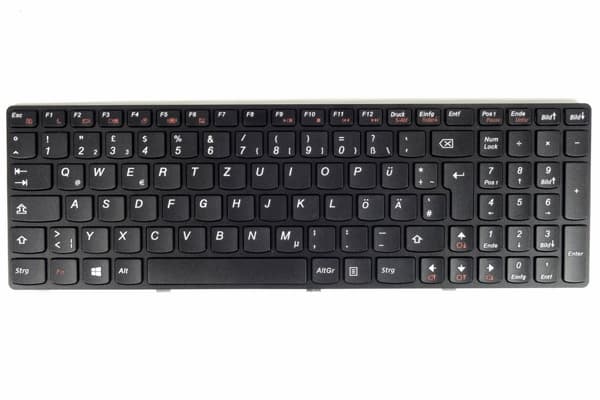 Tradebit - Tastatur för Lenovo IdeaPad | Tyska DE QWERTZ | Fullständig kompatibilitet | Högkvalitativa material | Modeller: G500 G505 G510 G700 G710