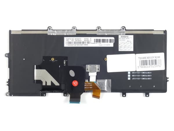 DE QWERTZ -näppäimistö ThinkPadille, LED, korkealaatuinen, mallit: X230s X240 X250 X260 X270