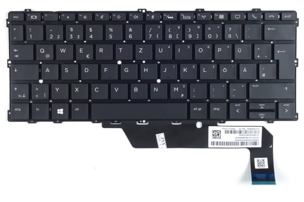 Tangentbord DE QWERTZ för HP EliteBook X360, LED, hög kvalitet, modell: 1030 G3