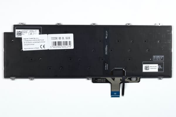 Tradebit - Tastatur für DELL | Tysk DE QWERTZ | Fuld kompatibilitet | Materialer af høj kvalitet | Modeller: Latitude 5520 5521 Precision 3560 3561