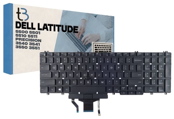 Tastatur til Dell Latitude 5500 5501 5510 5511 LED TrackPoint