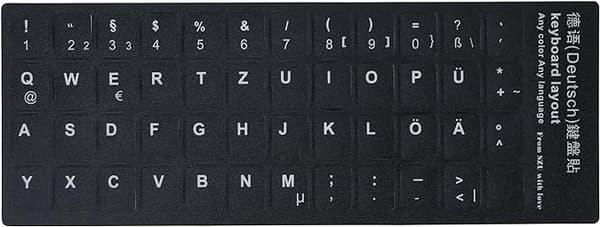 Tarrat kannettavan tietokoneen näppäimistölle PC QWERTZ Saksa Deutsch DE 11x13 mm