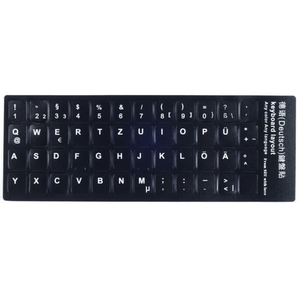 Klistermärken för laptoptangentbord PC QWERTZ Tyska Deutsch DE 11x13 mm