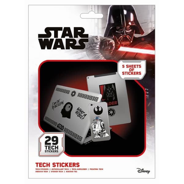 Star Wars Force klistermärken (29 st) Black/White One Size