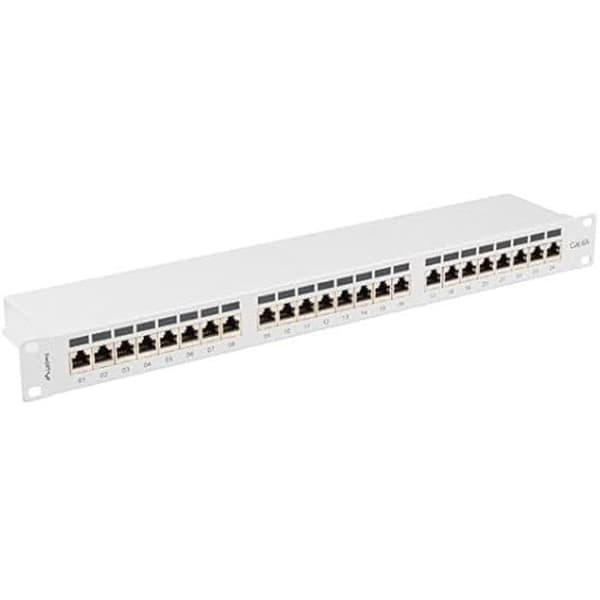 Patchpanel LANBERG PPSA-1024-S 24 portar 1U CAT.6A FTP Grå