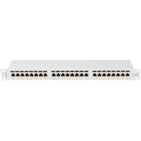 Patchpanel LANBERG PPSA-1024-S 24 portar 1U CAT.6A FTP Grå Grå