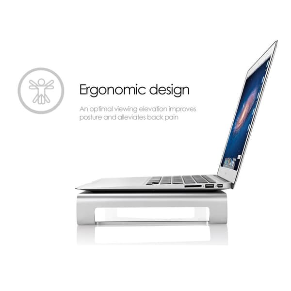 Monitor/Laptop Stander Universal Sølv