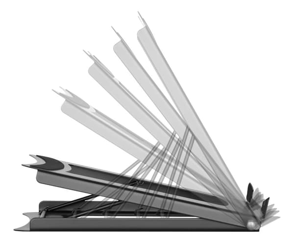 OFFICE Foldable steel laptop/tablet stand 5 adjust 1015"