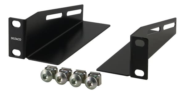 Lsupport rails  10" cabinet 1U 136mm deep 2pack black