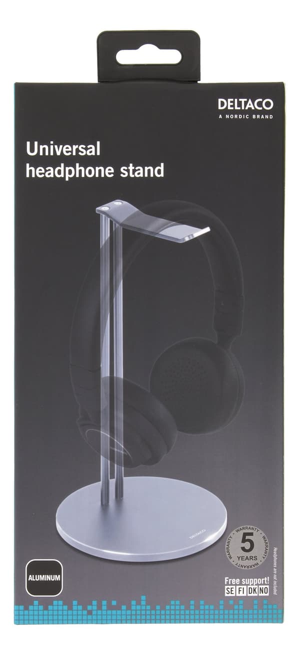 Universal Headphone Stand, aluminum anti-slip, silver