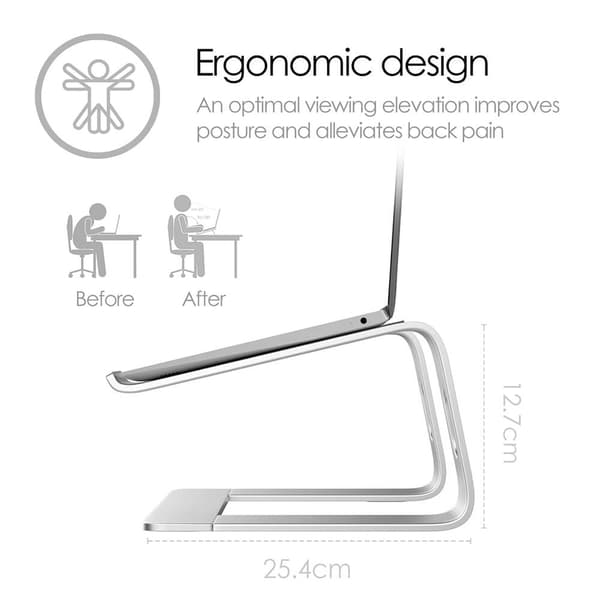 Laptop Stander Supreme Pro Aluminiun Sølv