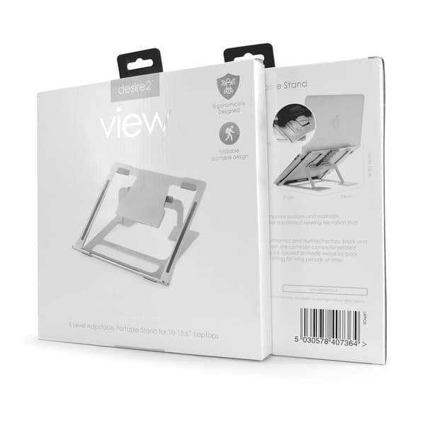 Laptop Stander Supreme Lite Portable 6 Forskellige Højder Sølv