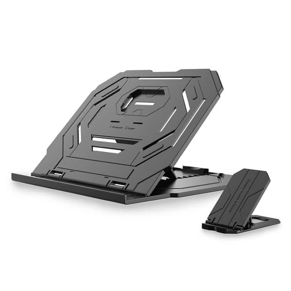 2in1 Portabel Laptop Stander Sort 360 Roterbar incl Mobil Stander