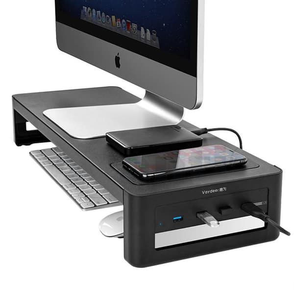 Skærmstativ, USB-drevet - 4 USB-porte