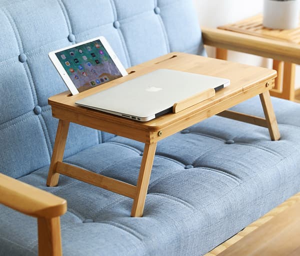 Laptop bord bambus - justerbar