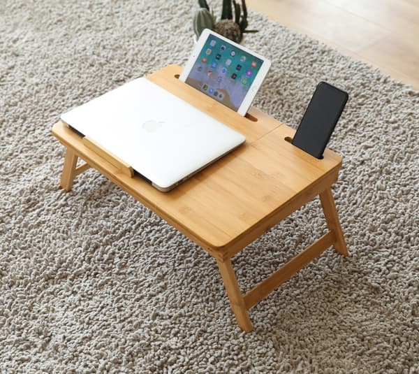 Laptop bord bambus - justerbar