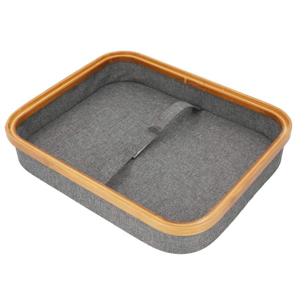 Knäskrivbord med Förvaring - Grå