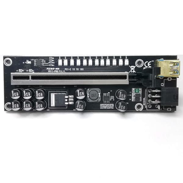 PCI-E Riser 011 Pro Plus Gold USB 3.0 1X to 16X 6PIN, 60cm Kabel