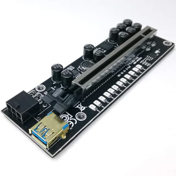 PCI-E Riser 011 Pro Plus Gold USB 3.0 1X to 16X 6PIN, 60cm Kabel