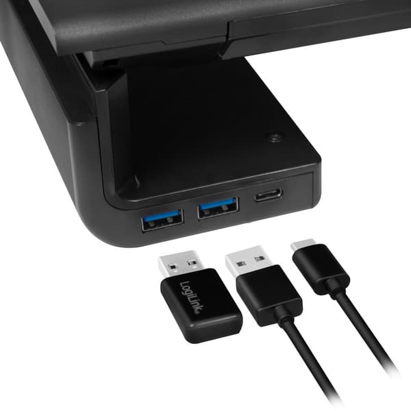 LogiLink Skærmstativ 63 cm med USB-hub 3-port