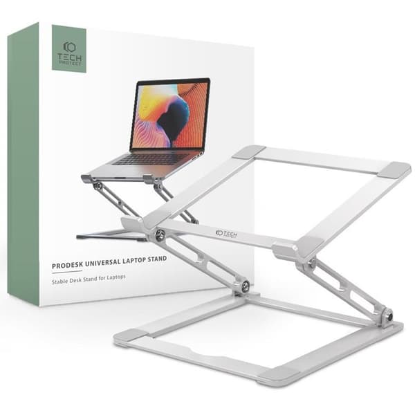 Tech-Protect Prodesk Universal Stativ för bärbar dator - Silver