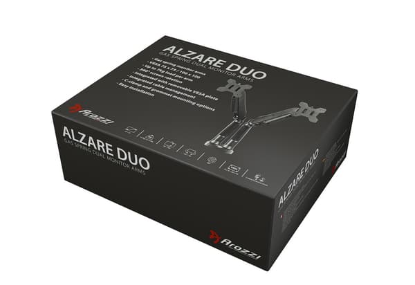 Arozzi Alzare Duo - Gas Spring Dual Monitor Arm