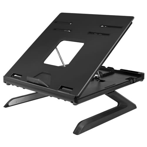 Hopfällbart Laptopställ och höjdjusterbart Sv Svart