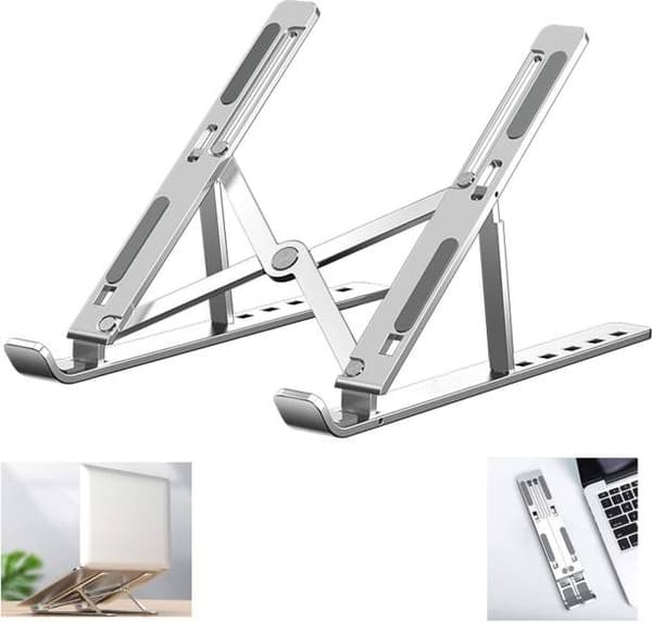 Laptopstativ i aluminium - syv justeringshøjder