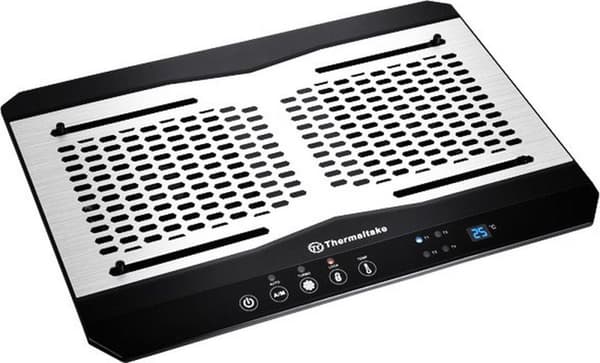 Thermaltake CL-N002-PL12BL-A notebook kølepude 1300 RPM Aluminium, Sort Aluminium, Sort
