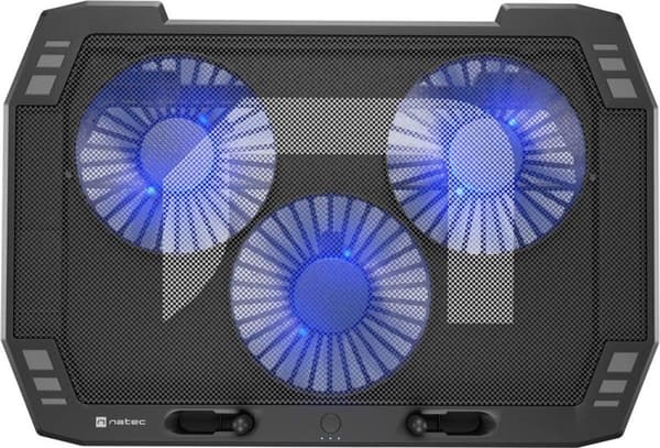 NATEC Kylplatta för bärbar dator Oriole 15,6-17,3 tum LED-kylplatta för bärbar dator 43,9 cm (17,3") Svart