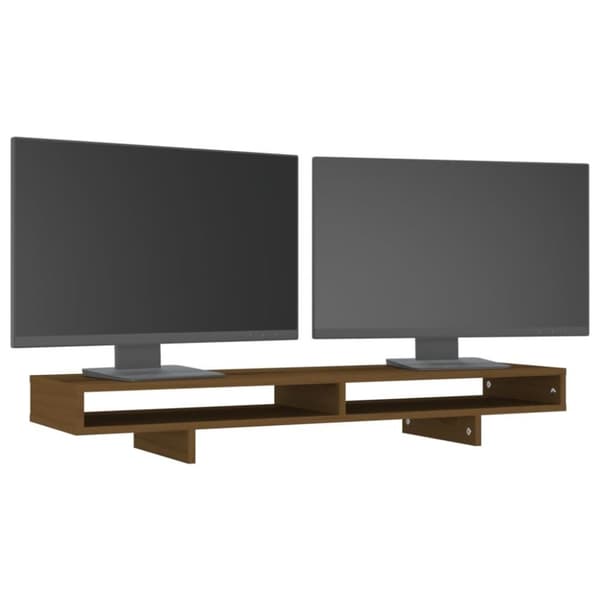 vidaXL Skärmställ honungsbrun 100x27x14 cm massiv furu