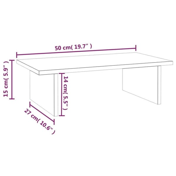 vidaXL Skärmställ 50x27x15 cm massiv furu
