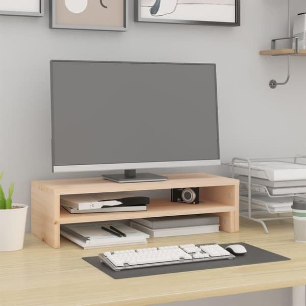 vidaXL Skärmställ (52-101)x22x14 cm massiv furu