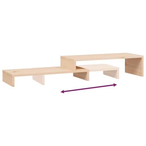 vidaXL Skärmställ (52-101)x22x14 cm massiv furu