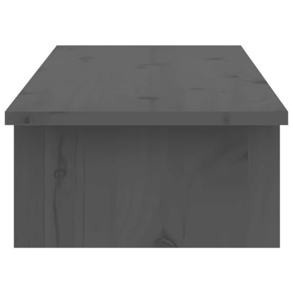 vidaXL Skärmställ grå 100x27x15 cm massiv furu