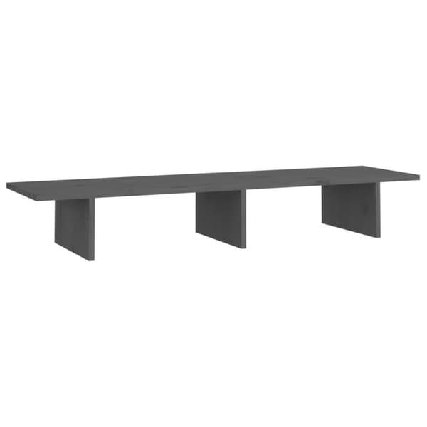 vidaXL Skärmställ grå 100x27x15 cm massiv furu