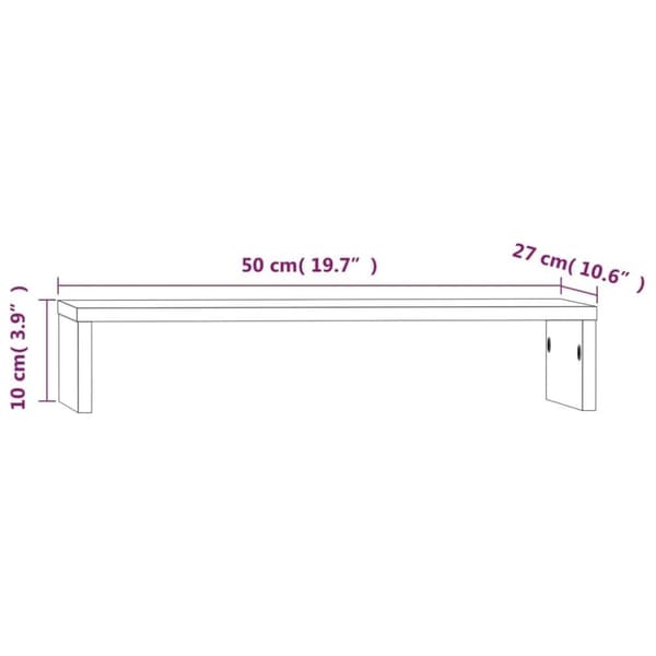 vidaXL Skärmställ 50x27x10 cm massiv furu