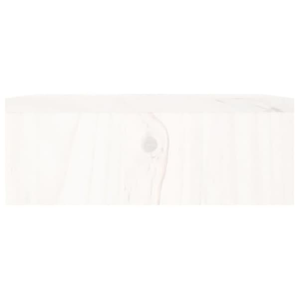 vidaXL Näyttökoroke valkoinen 100x27x10 cm täysi mänty