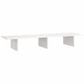 Miniatyrbilde 1 av 8: vidaXL Monitorstativ hvit 100x27x15 cm heltre furu