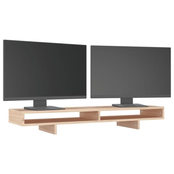 vidaXL Monitorstativ 100x27x14 cm heltre furu