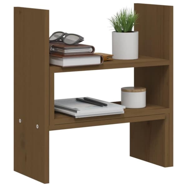 vidaXL Skärmställ honungsbrun (39-72)x17x43 cm massiv furu