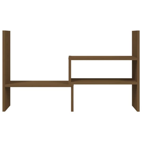 vidaXL Skärmställ honungsbrun (39-72)x17x43 cm massiv furu