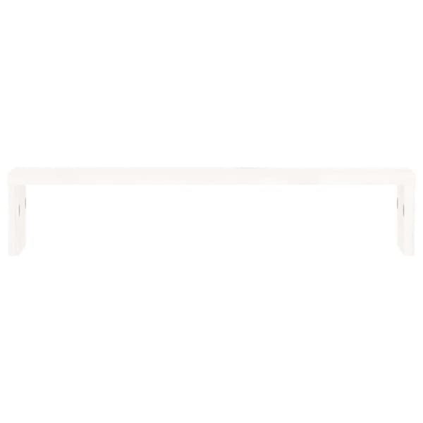 vidaXL Näyttökoroke valkoinen 50x27x10 cm täysi mänty