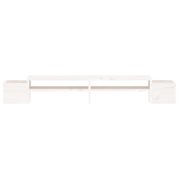 vidaXL Skärmställ vit 100x27,5x15 cm massiv furu