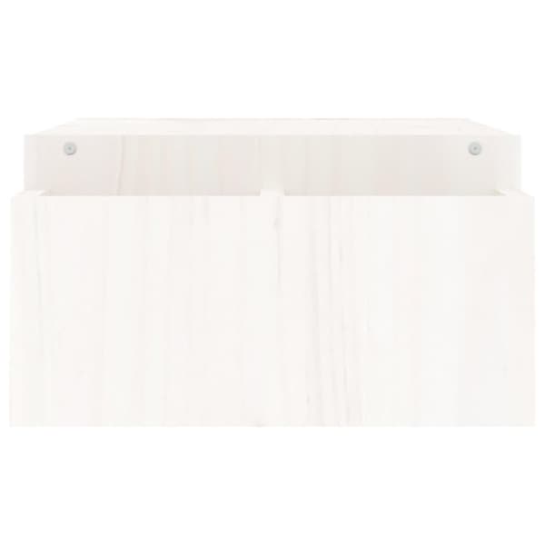 vidaXL Skärmställ vit 100x27,5x15 cm massiv furu