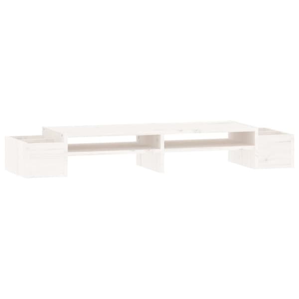 vidaXL Skärmställ vit 100x27,5x15 cm massiv furu