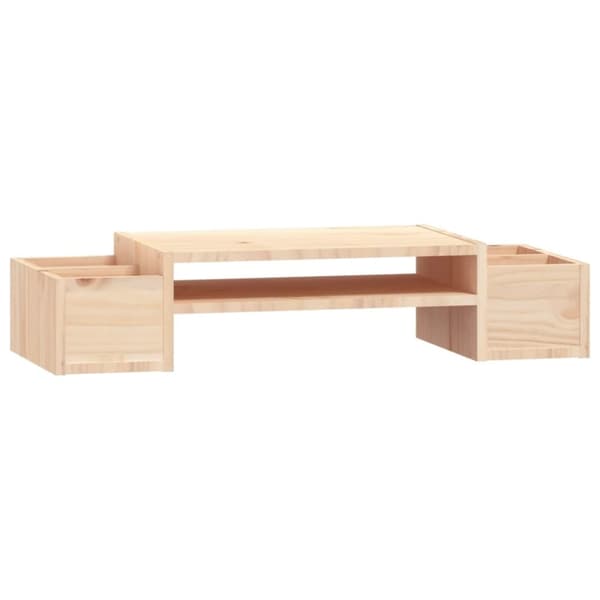 vidaXL Monitorstativ 70x27,5x15 cm heltre furu