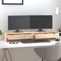 Miniatyrbilde 3 av 9: vidaXL Monitorstativ 100x27x15 cm heltre furu